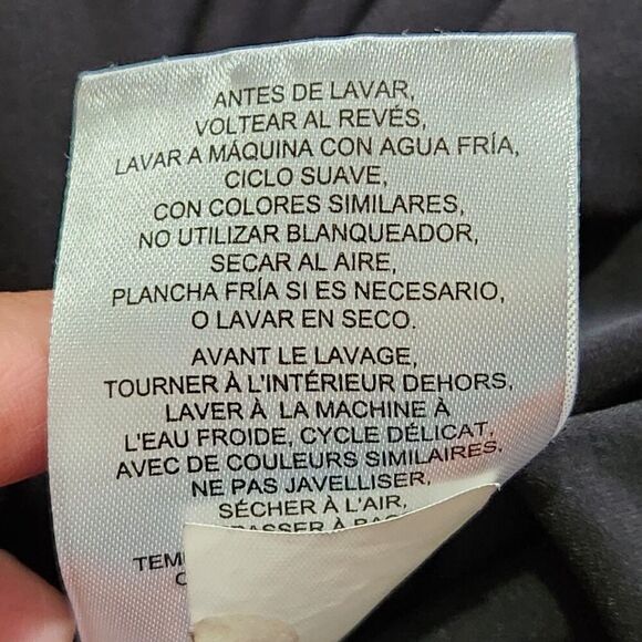 Jones New York Blouse Size Medium Black Color Mesh Sleeves Stretch - Picture 12 of 12